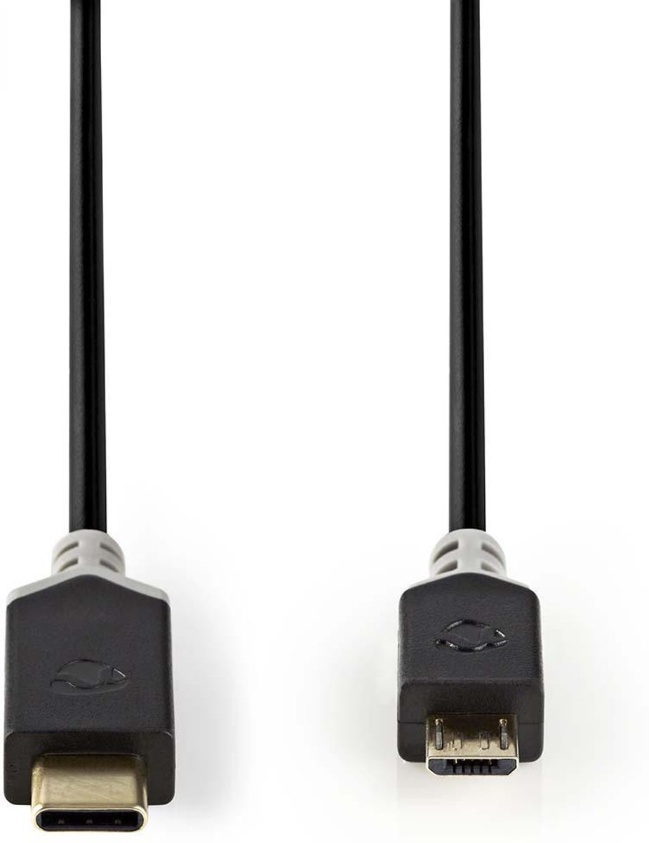 USB 2.0 Cable | Type-C Male - Micro B Male | 1.0 m | Anthracite